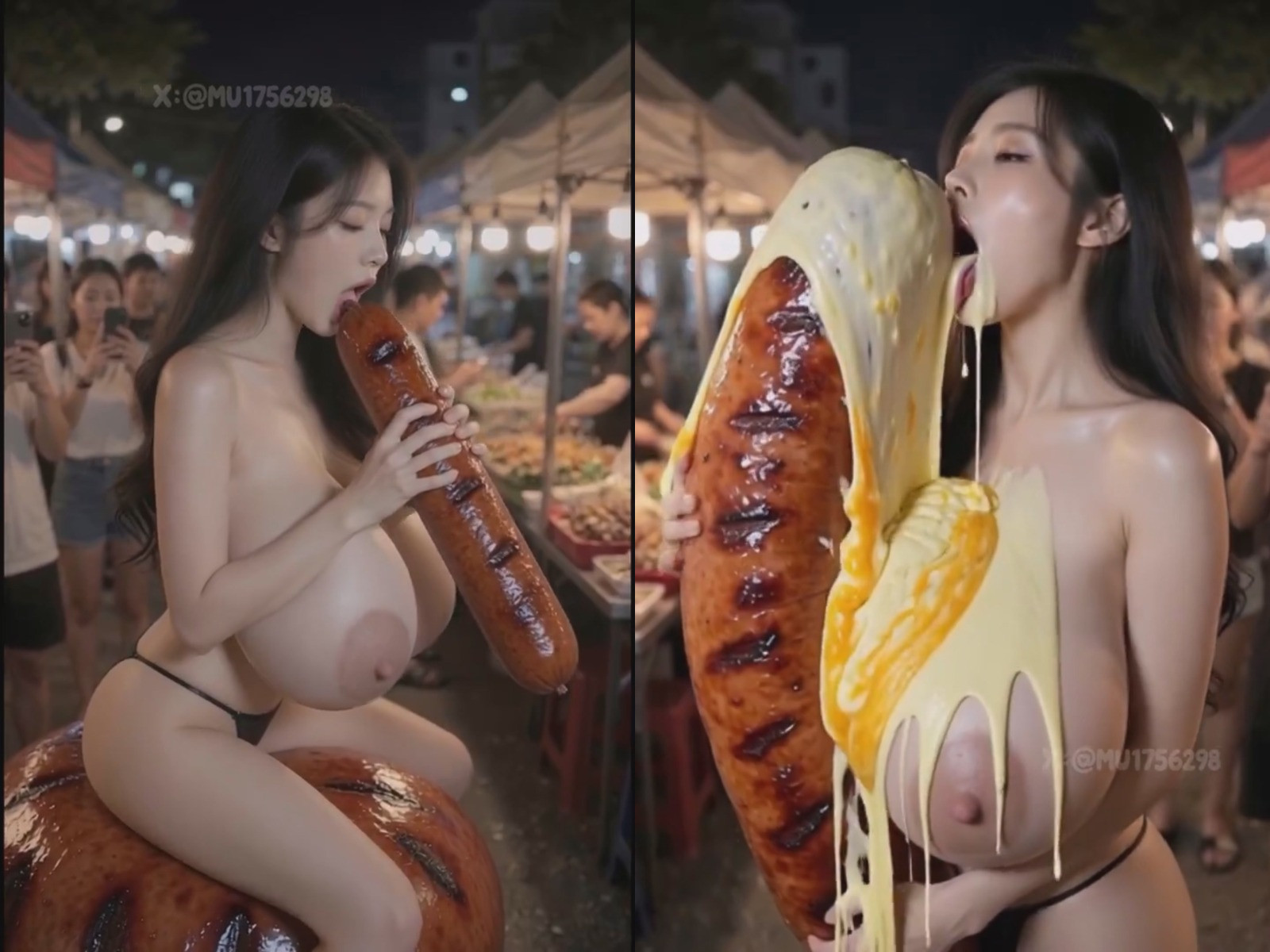 巨乳少女街头舔巨屌|舌缠喷汁